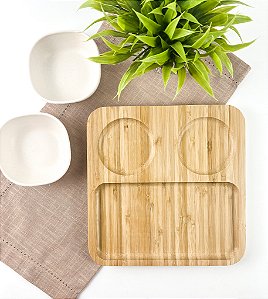 Conjunto para Petiscos e Patês em Bambu Personalizado