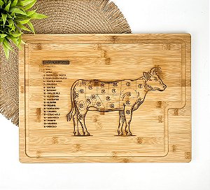 Tábua de Corte em Bambu 39,5x29,5cm Personalizada