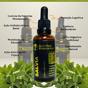 Extrato/Tintura Mãe de Sálvia (Salvia officinalis) 50ml