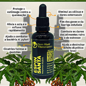 Extrato/Tintura Mãe de Espinheira-Santa (Maytenus ilicifolia) 50ml
