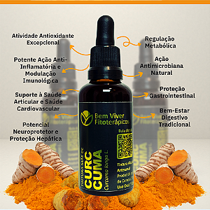 Extrato/Tintura Mãe de Cúrcuma (Curcuma longa) 50ml