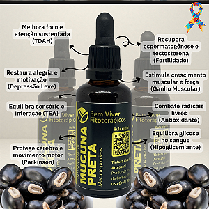 Extrato/Tintura Mãe de Mucuna Preta (Mucuna pruriens) 50ml