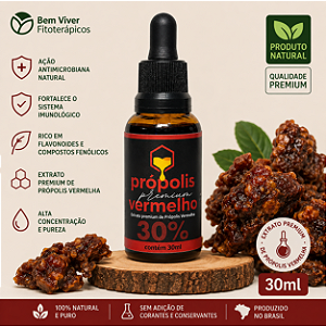Extrato Premium de Própolis Vermelho 30ml