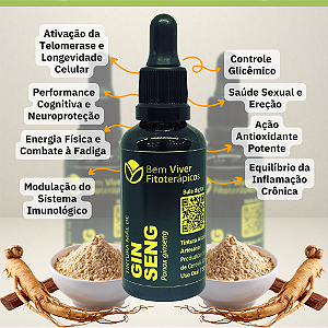 Extrato/Tintura Mãe de Ginseng (Panax ginseng) 50ml
