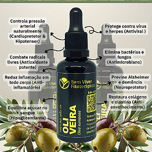 Extrato/Tintura Mãe de Oliveira (Olea europaea) 50ml