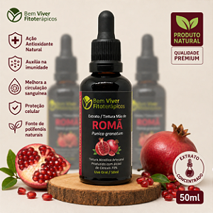 Extrato/Tintura Mãe de Romã (Punica granatum) 50ml