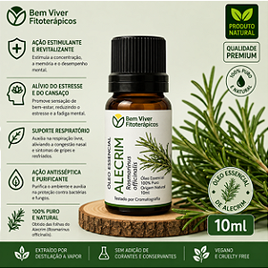 Óleo Essencial de Alecrim (Rosmarinus Officinalis) 10ml