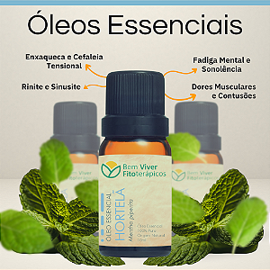 Óleo Essencial de Hortelã Pimenta (Mentha piperita) 10ml