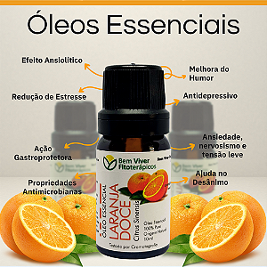 Óleo Essencial de Laranja Doce (Citrus Sinensis) 10ml