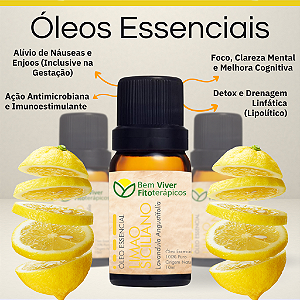 Óleo Essencial de Limão Siciliano (Citrus Limon) 10ml