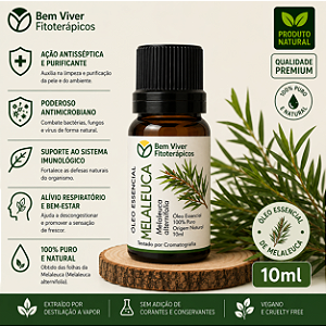 Óleo Essencial de Melaleuca ( Melaleuca Alternifolia) 10ml
