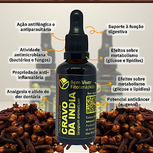 Extrato/Tintura Mãe de Cravo da Índia (Syzygium Aromaticum) 50ml