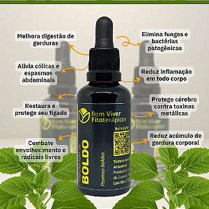 Extrato/Tintura Mãe de Boldo (Peumus boldus) 50ml