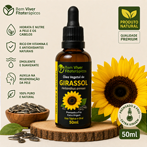 Óleo Vegetal de Girassol (Helianthus annuus) 50ml