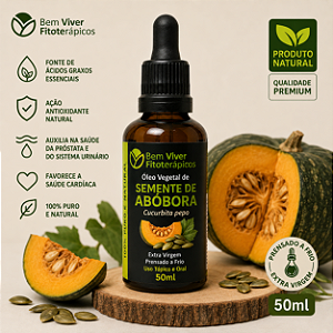 Óleo Vegetal de Semente de Abóbora (Cucurbita pepo) 50ml