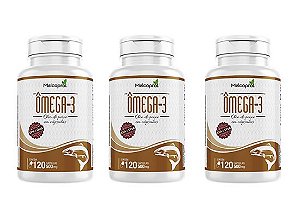 3 Unid. - Ômega 3 óleo de peixe em 120 cáps 500 mg