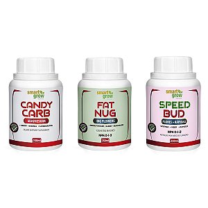 Kit Fertilizante Smart Grow - Candy Carb, Fat Nug, Speed Bud