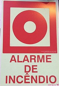 PLACA BOTOEIRA ALARME DE INCENDIO