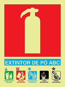 PLACA EXTINTOR PÓ QUIMICO ABC