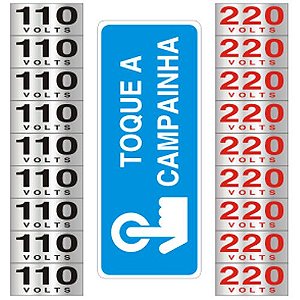 PLACA TOQUE A CAMPAINHA 110V/220V