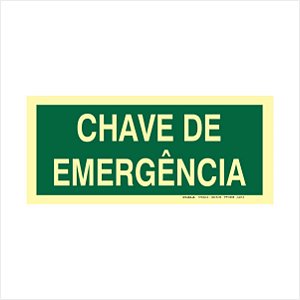 PLACA CHAVE DE EMERGÊNCIA