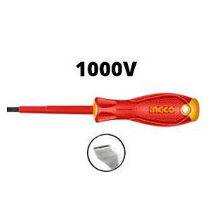 CHAVE DE FENDA ISOLADA INGCO 1.000V VDECR-V 1/8" X 3'' (3MMx75MM)