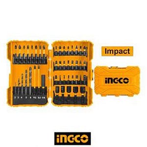 CONJUNTO DE BITS, BROCAS E SOQUETES INGCO COM 45 PEÇAS