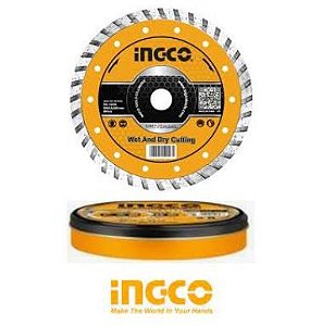 DISCO DIAMANTADO TURBO INGCO 9 POL (230MM X22.2MM)