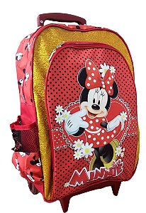 Mochila Escolar Minnie Com Rodinhas