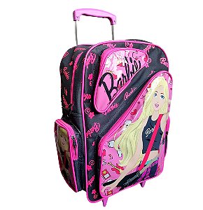Mochila Escolar Barbie Rock Com Rodinhas