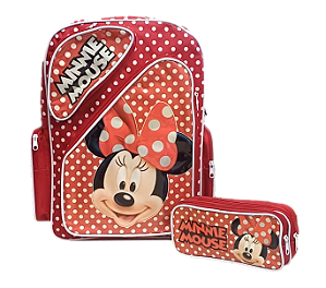 Mochila Escolar Minnie + Estojo