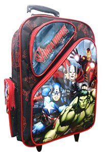 Mochila Escolar Vingadores Com Carrinho De Rodinha
