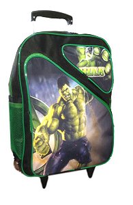Mochila Escolar Hulk Com Carrinho de Rodinhas