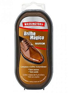 Esponja Brilho Magico Wassington Para Sapato Marrom