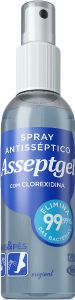 Álcool 70% Spray Asseptgel Antisséptico C/Clorexidina 120ml