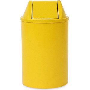 Cesto De Lixo Lar Plast Amarelo De 15l