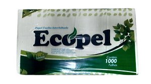Papel Toalha Inter Branco 1000 Fls Ouropaper - Ecopel (Reciclado)