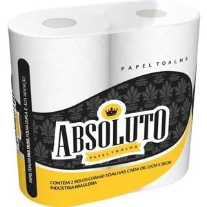 PAPEL TOALHA ROLO ABSOLUTO 2X 60M
