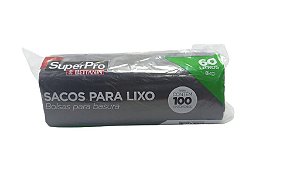 Saco Lixo Plastico Superpro 60L c/ 100 und
