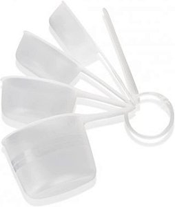 Conjunto de Xicaras Medidoras Sanremo Plástico Transparente