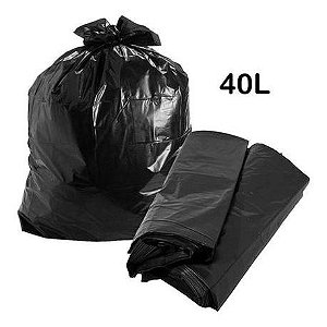 Saco Para Lixo Donapack Preto 40L