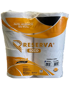 PAPEL HIGIÉNICO 100% CELULOSE RESERVA ECCO 8X200