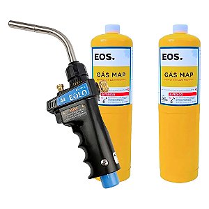 Kit Maçarico  Acendimento Automático Turbo Torch + 2 gas map