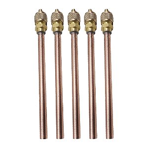 Kit 5 Pçs Válvula Schrader 1/4 Sae Refrigeração Ar Condicionado R410a