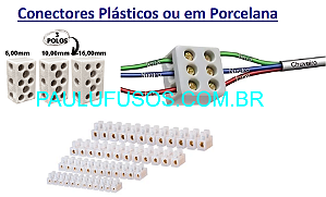Conectores Elétricos em Plástico ou em Porcelana