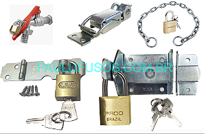 Fechos, Trincos, e Itens para uso com Cadeados
