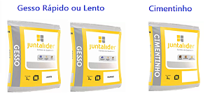Cimentinho e Gesso Rápido ou Lento