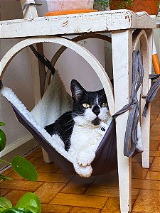 Rede de Cadeira Para Gatos | Cinza Chumbo