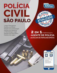 POLÍCIA CIVIL DE SÃO PAULO - PC SP - 2 EM 1 - AGENTE DE POLÍCIA E AUXILIAR DE PAPILOCOPISTA - EQUIPE ALFACON