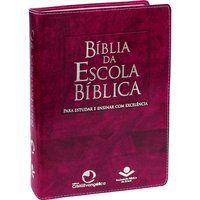 BÍBLIA DA ESCOLA BÍBLICA COM ÍNDICE - CAPA PÚRPURA NOBRE - SOCIEDADE BÍBLICA DO BRASIL